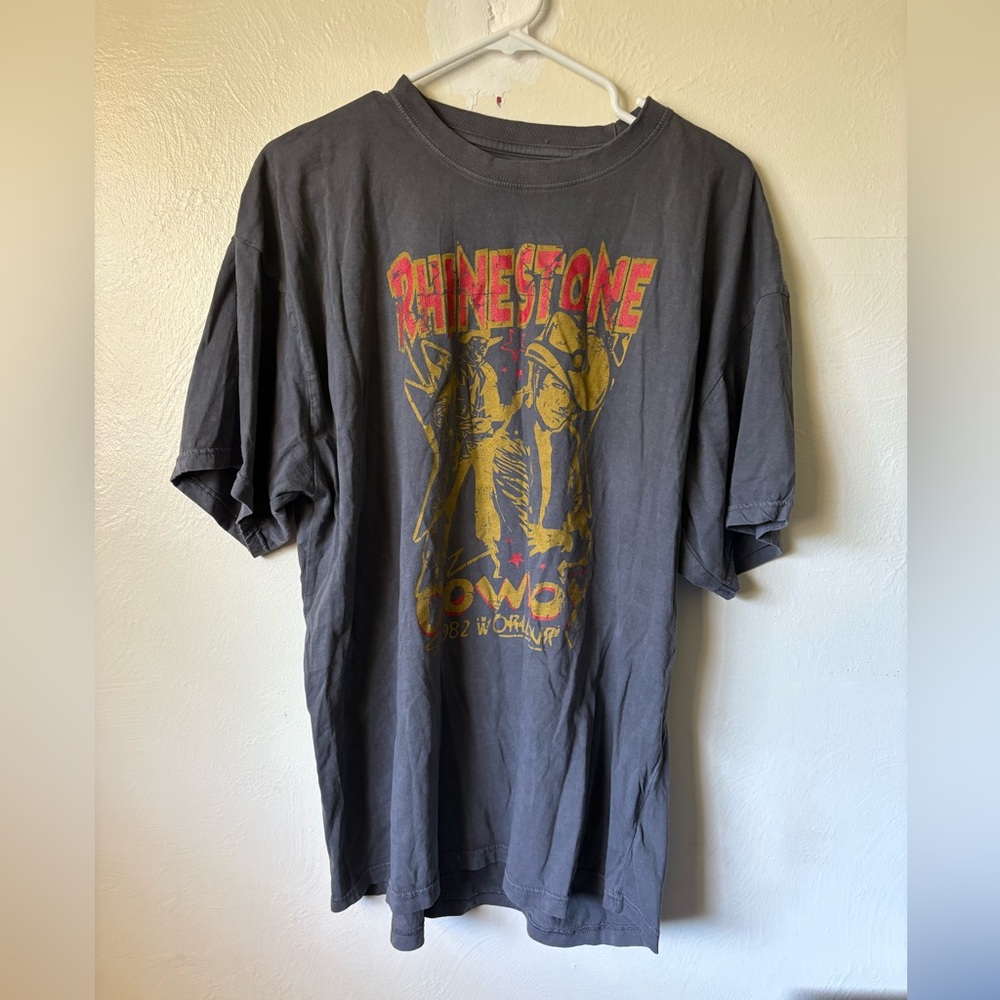 Charcoal Rhinestone Cowboy Graphic Tee